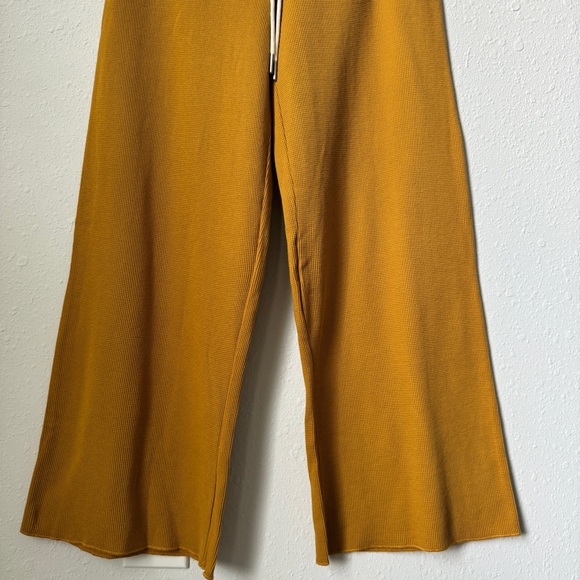 NWT Size S Mustard Yellow Wide Leg Flare Thermal Trouser Pant - MATE the Label - Picture 3 of 9